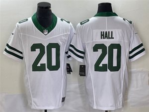 New York Jets #20 Breece Hall Legacy White Vapor F.U.S.E. Limited Jersey