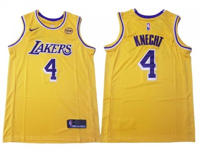 Los Angeles Lakers #4 Dalton Knecht Gold Swingman Jersey