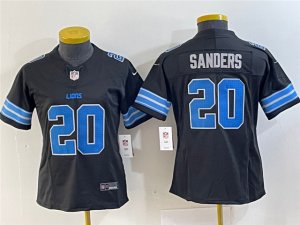 Womens Detroit Lions #20 Barry Sanders 2024 Black Vapor F.U.S.E. Limited Jersey