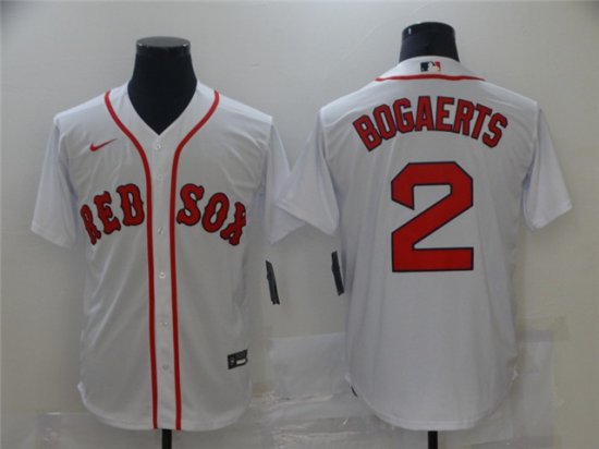 Boston Red Sox #2 Xander Bogaerts White 2020 Cool Base Jersey