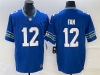 Seattle Seahawks #12 Fan Royal Throwback Vapor F.U.S.E. Limited Jersey