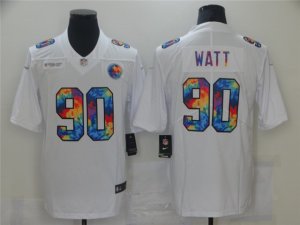 Pittsburgh Steelers #90 T.J. Watt White Rainbow Vapor Limited Jersey