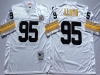 Pittsburgh Steelers #95 Greg Lloyd Throwback White Jersey