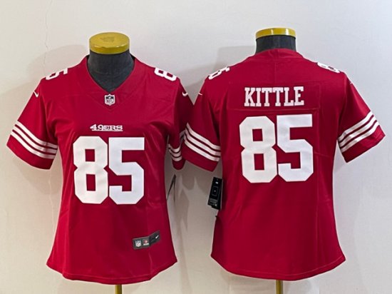 Women's San Francisco 49ers #85 George Kittle Red Vapor Limited Jersey