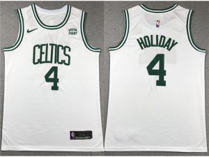 Boston Celtics #4 Jrue Holiday White Swingman Jersey