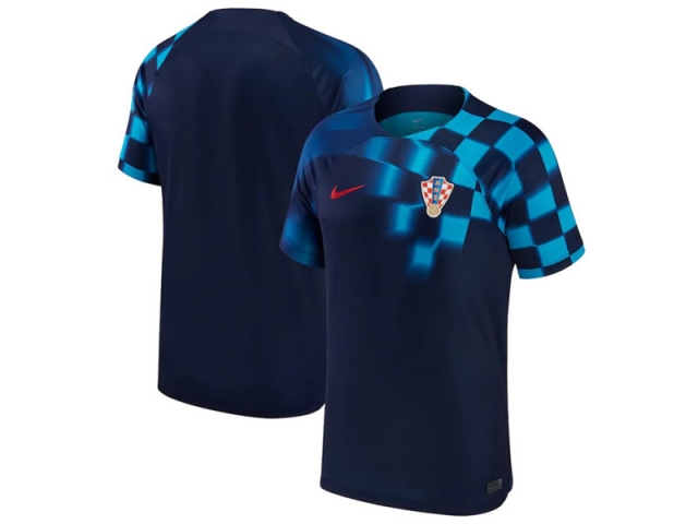 National Croatia #00 Away Blue 2022/23 Soccer Custom Jersey - Click Image to Close