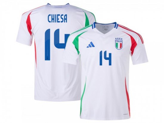 National Italy #14 CHIESA Away 2024/25 Soccer Jersey