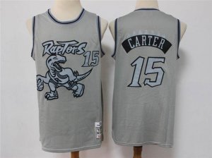 Toronto Raptors #15 Vince Carter Metal Gray Hardwood Classics Jersey