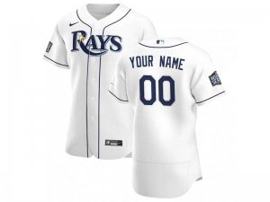 Tampa Bay Rays Custom #00 Home White Flex Base 2020 World Series Champions Jersey