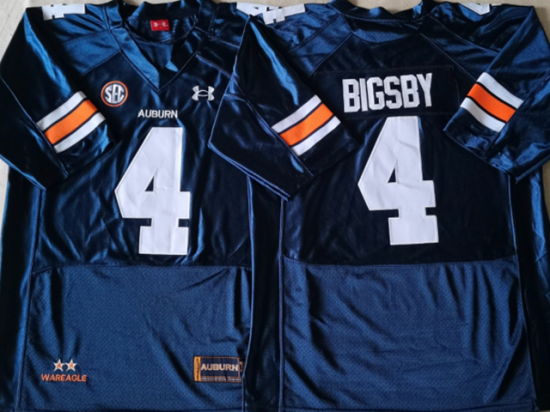 NCAA Auburn Tigers #4 Tank Bigsby Navy College Football Jersey