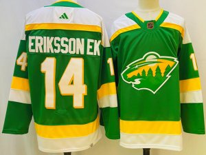 Minnesota Wild #14 Joel Eriksson Green 2022/23 Reverse Retro Jersey