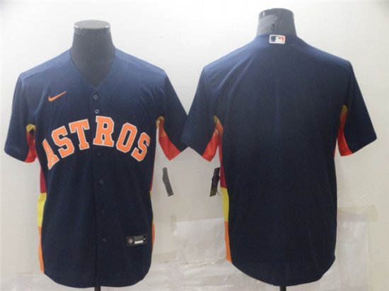 Houston Astros Blank Navy Cool Base Team Jersey