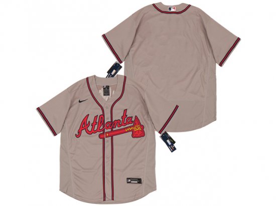 Atlanta Braves Blank Gray Cool Base Team Jersey