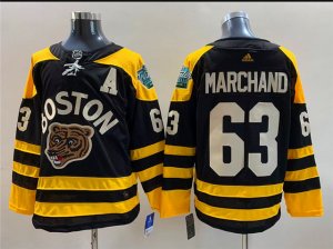 Boston Bruins #63 Brad Marchand Black 2023 Winter Classic Jersey