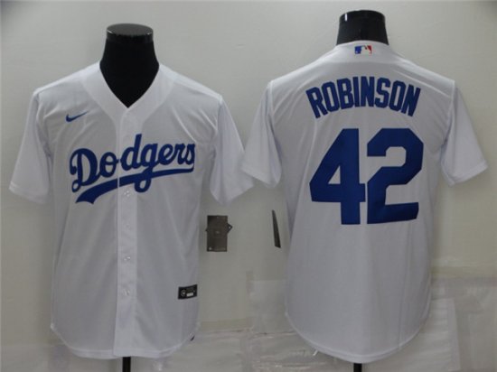 Los Angeles Dodgers #42 Jackie Robinson White Cool Base Jersey