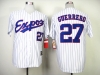 Montreal Expos #27 Vladimir Guerrero White Stripe Throwback Jersey