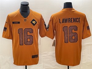 Jacksonville Jaguars #16 Trevor Lawrence 2023 Brown Salute To Service Limited Jersey