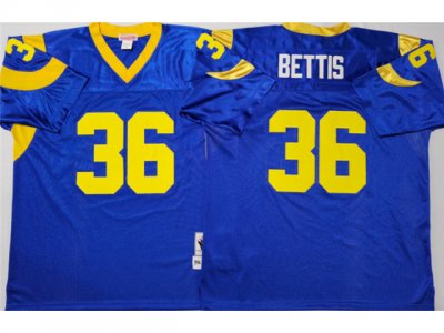 Los Angeles Rams #36 Jerome Bettis Throwback Blue Jersey