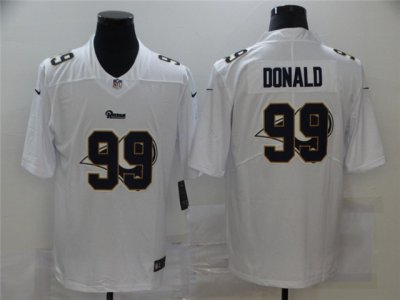 Los Angeles Rams #99 Aaron Donald White Shadow Logo Limited Jersey