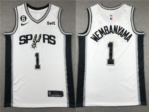 San Antonio Spurs #1 Victor Wembanyama White Swingman Jersey