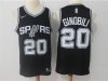 San Antonio Spurs #20 Manu Ginobili Black Swingman Jersey