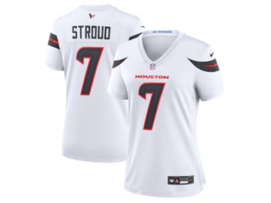 Womens Houston Texans #7 C.J. Stroud 2024 White Vapor Limited Jersey