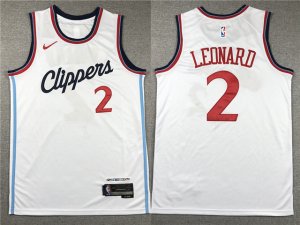 Los Angeles Clippers #2 Kawhi Leonard 2024-25 White Swingman Jersey