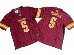 Washington Commanders #5 Jayden Daniels Burgundy Vapor F.U.S.E. Limited Jersey