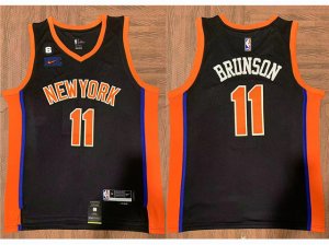 New York Knicks #11 Jalen Brunson 2022-23 Black City Edition Swingman Jersey