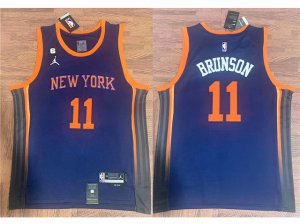 New York Knicks #11 Jalen Brunson 2022-23 Black Statement Edition Swingman Jersey