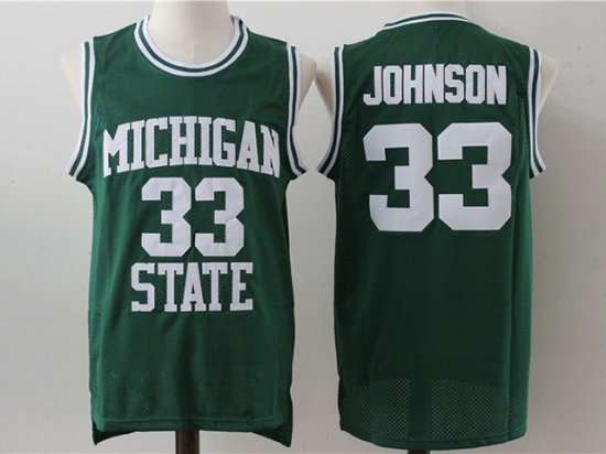 Michigan State Spartans #33 Magic Johnson Green College Basketball Jersey