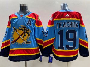 Florida Panthers #19 Matthew Tkachuk Light Blue 2022/23 Reverse Retro Jersey