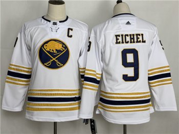 Youth Buffalo Sabres #9 Jack Eichel White 50th Season Jersey