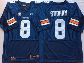 NCAA Auburn Tigers #8 Jarrett Stidham Navy College Football Jersey