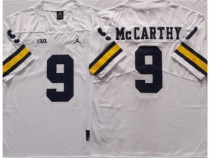 NCAA Michigan Wolverines #9 J.J. McCarthy White College Football Jersey