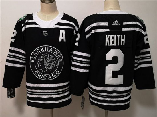 Chicago Blackhawks #2 Duncan Keith Black 2019 Winter Classic Jersey