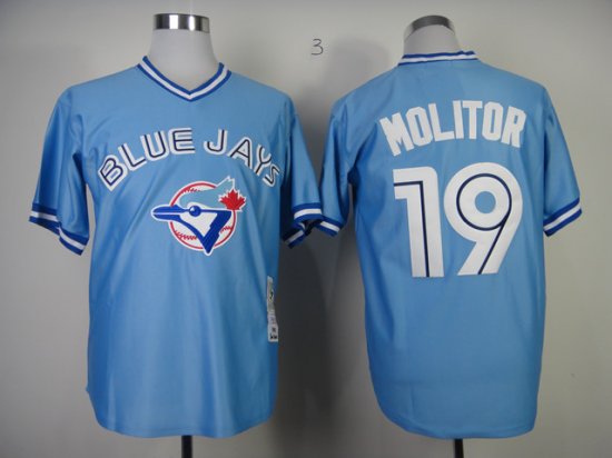 Toronto Blue Jays #19 Jose Bautista 1993 Throwback Light Blue Jersey