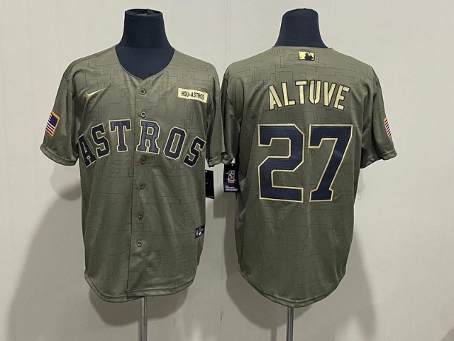 Atlanta Braves #27 Austin Riley 2021 Salute To Service Cool Base Jersey - Click Image to Close