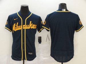 Milwaukee Brewers Blank Navy 2020 Flex Base Team Jersey