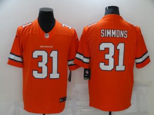 Denver Broncos #31 Justin Simmons Orange Color Rush Limited Jersey