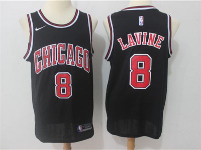 Chicago Bulls #8 Zach LaVine Black Swingman Jersey