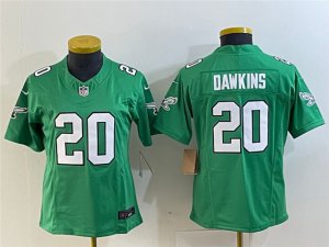 Womens Philadelphia Eagles #20 Brian Dawkins Kelly Green Vapor F.U.S.E. Limited Jersey