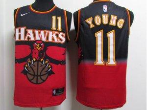 Atlanta Hawks #11 Trae Young Red Throwback Swingman Jersey