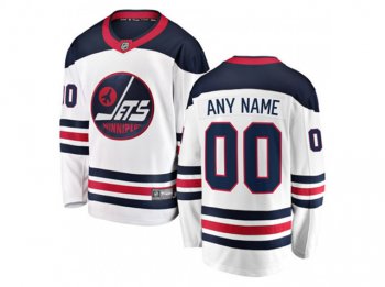 Winnipeg Jets Custom #00 White Heritage Jersey