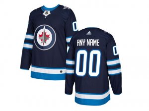 Winnipeg Jets Custom #00 Home Navy Jersey