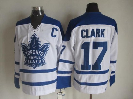 Toronto Maple Leafs #17 Wendel Clark 1964 CCM Vintage White Jersey