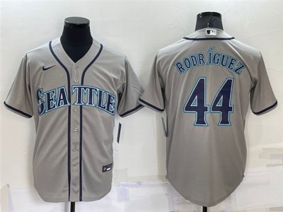 Seattle Mariners #44 Julio Rodríguez Gray Cool Base Jersey