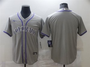 Colorado Rockies Blank Gray Cool Base Jersey