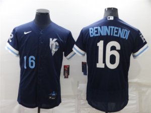 Kansas City Royals #16 Andrew Benintendi 2022 Navy City Connect Flex Base Jersey