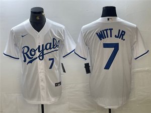 Kansas City Royals #7 Bobby Witt Jr. White Limited Jersey